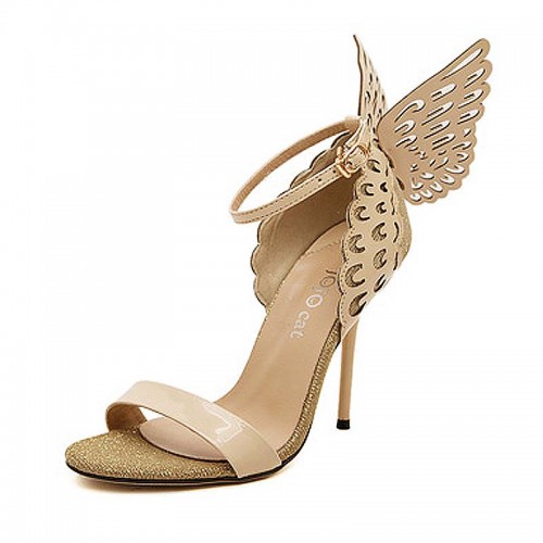Gold Butterfly Inspired Metalic Heels